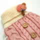 Вязаный свитер Derby Classic Dog Winter Sweater Pink для собак, кошек, щенков, S Розовый - изображение 7
