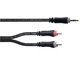 Коммутационный кабель mini Jack 3,5 stereo — 2x RCA 3м Cordial EY 3 WCC - изображение 2