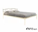 Полуторная кровать Метакам Milana-1 металлическая 190x140 см Бежевая - изображение 1