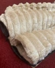 Мягкий плед покрывало Шарпей Полоски Antina 150x200 Полуторный Светло-бежевый Микрофибра - изображение 2