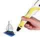 3D-ручка для рисования 3D Pen 3 и 200 метров разноцветного пластика с трафаретами Желтый - изображение 4