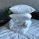 Постельное белье Washed Cotton Семейный 150 х 215 два пододеяльника Вареный хлопок Молочное 70 х 70 - изображение 2
