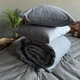 Постельное белье Washed Cotton Полутораспальное 150 x 220 Вареный хлопок Графитовое 70 х 70 - изображение 2