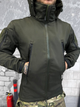 Тактична куртка Soft Shell з капюшоном, що відстібається, утеплювач фліс Olive XXL - зображення 2