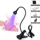 Лампа UV для сушки гель лака, гелевых типс с USB-разъемом (настольная, гибкая, с прищепкой) черная, 5 Вт - изображение 2