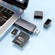 Кардридер HOCO HB45 Spirit 2-in-1 USB/Type-C 3.0 card reader Metal gray (6942007620529) - изображение 6