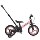 Велосипед-біговел (велобіг) PROFI KIDS MB 1021-3 з батьківською ручкою та гумовими колесами 12", Чорно-рожевий - зображення 4