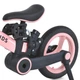 Велосипед-біговел (велобіг) PROFI KIDS MB 1021-3 з батьківською ручкою та гумовими колесами 12", Чорно-рожевий - зображення 12