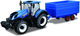 Трактор BBurago New Holland T7.315 з причепом та тюками соломи (4893993013623) - зображення 3