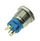 Кнопка антивандальная VJ Parts d22mm dрезьба 19mm h33mm 5 контактов индикация, арт.кн547 - изображение 2