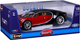 Metalowy model samochodu Bburago Bugatti Chiron 1:18 Czarno-czerwony (4893993009817) - obraz 2