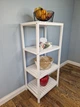 Стелаж (этажерка) 1150х520х360 мм WoodDecor из натурального дерева 4 полочки Белый - изображение 3