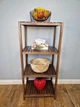 Стелаж (этажерка) 1150х520х360 мм WoodDecor из натурального дерева 4 полочки Коричневый - изображение 1