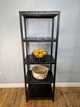 Стелаж (этажерка) 1500х520х360 мм WoodDecor из натурального дерева Черный - изображение 1