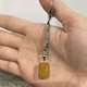 Кулон с натуральным камнем Сердолик в природной форме на брелоке для ключей сталь упакован в коробочку (16130) - изображение 4