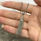 Кулон с натуральным камнем Лабрадорит прямоугольной формы на цепочке ювелирная сталь упакован в коробочку (16121) - изображение 4