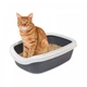 Туалет для кошек с бортом Природа «Comfort L» 41*30*13,5 см (серый) - изображение 2