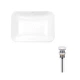 Комплект Qtap Scorpio: раковина врезная прямоугольная 610х380х150 мм White + донный клапан PU02 QTAP QT1411K491WN47291 - изображение 1