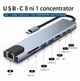 USB 3.0 хаб + кардридер + конвертер HDMI 4K, LAN 8 в 1 SmartGo - изображение 2