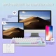 Клавиатура AJAZZ AK820 PRO White-Purple MOA Игровая Беcпроводная Механичиская. 2.4G/Bluetooth/Кабель. С Екранчиком. Gift Switch - изображение 4