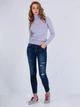 Завужені джинси з декоративними розрізами Vero Moda 317149507 L (83476L) Синій - зображення 3