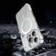 Магнитный прозрачный чехол Premium hoco. AS9 Invisible magnetic Magsafe Apple iPhone 16 Pro накладка для телефона айфон 16 про с угловыми воздушными подушками, скрытая подставка для объектива Transparent - изображение 3