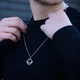 Чоловіча підвіска на шию з ланцюжком "Planet" з нержавіючої сталі - зображення 6