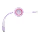 Кабель Baseus Bright Mirror 2 Series Retractable 3-in-1 Fast Charging Data Cable USB to M+L+C 3.5A 1.1m Purple (CAMJ010005) - изображение 6