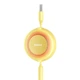 Кабель Baseus Bright Mirror 2 Series Retractable 3-in-1 Fast Charging Data Cable USB to M+L+C 3.5A 1.1m yellow (CAMJ010011) - изображение 7
