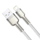Кабель Baseus Cafule Series Metal Data Cable USB to IP 2.4A 1m White (CALJK-A02) - изображение 4