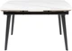 Обеденный стол HESTIA B5621-3 120(180)x80x75 см Яркий горный камень + черный песок, глянцевое покрытие (АР000106667) - изображение 2
