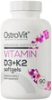 Витамин D3 + Витамин K2 OstroVit 90 капсул (5903246221688) - изображение 1