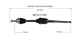Полуось правая шрус 1.5/1.6 AWD Ford Escape 2013-2019 GSP (NCV11167, CV6Z3B436AK, CV6Z3B436C) - изображение 2