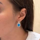 Серебряные серьги с опалом 3.92ct (2172772) - изображение 7