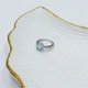 Срібна каблучка з натуральним топазом 3.182ct, вага виробу 2,87 гр (2171638) - зображення 8