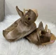 Тапочки кигуруми Kigurumi Динозавр Трицератопс Детские для мальчика Коричневый Плюшевые 25-32 (3110/1) - изображение 2