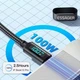 USB кабель 100W з LED-дисплеєм Essager для швидкої зарядки ноутбука Кабель Type-C - Type-C 5A EXCTT1-XY01-P 1м чорний - зображення 7