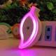 Неоновий светильник ночник Листик с датчиком света LED DL в розетку розовый 7G-7430р - изображение 1
