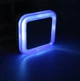 Неоновий светильник ночник Квадратный с датчиком света LED DL в розетку синий 7G-7427b - изображение 5