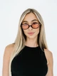 Солнцезащитные очки No Brand округлые Oculos с защитой от ультрафиолета леопардовые розовые с коричневым - изображение 2