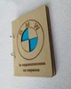 Дерев'яний блокнот "BMW, БМВ" (на кільцях з ручкою), щоденник з дерева, подарунок власнику автомобіля - зображення 2