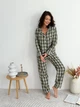 Піжама жіноча сорочка та штани Mia Collection L-XL зелений - зображення 7