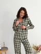 Піжама жіноча сорочка та штани Mia Collection L-XL зелений - зображення 8