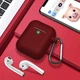 Силиконовый чехол Vanfone для Airpods 1/2, бордовый (VANAX53004) - изображение 5