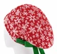 Медицинская шапочка женская HeadwearUniverse универсальная принт снежинки на красном - изображение 2