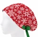Медицинская шапочка женская HeadwearUniverse универсальная принт снежинки на красном - изображение 3