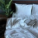 Постельное белье Washed Cotton Однотонная Полутораспальное 150 x 220 Вареный хлопок Молочное 50 х 70 - изображение 2