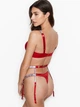 Пояс для чулков Victoria's Secret со стразами красный XS-S - изображение 2