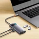 USB-хаб Baseus Metal Gleam Series 4-in-1 Multifunctional USB Type-C to 3 x USB 3.0 + RJ45 Gray (WKWG070113) - изображение 7