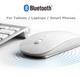 Мышь Bluetooth беспроводная ультратонкая - белая. Компьютер / ноутбук / планшет / смартфон / iPad - изображение 1